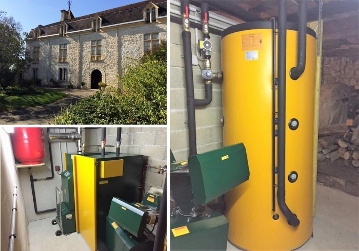 Ets vellard chaudière bois plaquettes KWB avec silo de stockage 47 lot et garonne Agen
