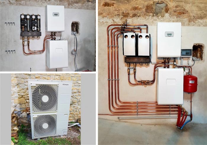 Consultez la chantier : installation d'une pompe à chaleur air eau dimplex à augerville la rivière 45330  