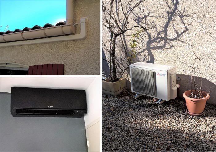 Consultez la chantier : installation climatisation reversible mitsubishi muz ef35ve msz ef35ve3b