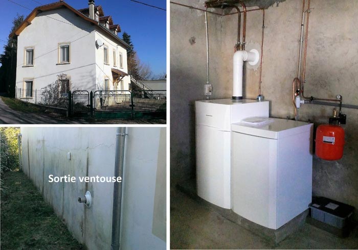 Installation d'une chaudière fuel à condensation modulante Oertli à Panissage