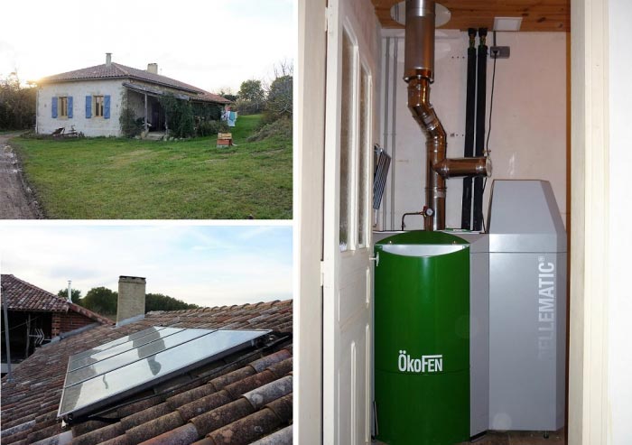 chaudière à granulé pellets okofen avec chauffage solaire wolf 32 gers