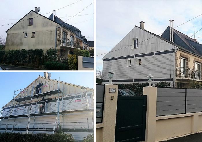 Consultez la chantier : isolation thermique par l'extérieur d'un pignon nord