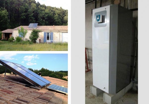 chauffe eau solaire autonome avec 2 capteurs thermiques autovidangeables ellios industries alimentés par un capteur photovoltaïque 06 puget theniers alpes maritimes