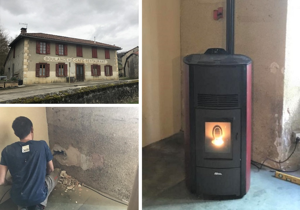 REMPLACEMENT DE POELE A BOIS PAR UN POELE A GRANULE PELLET SILENCIEUX (FONTE FLAMME) à GANTIES 