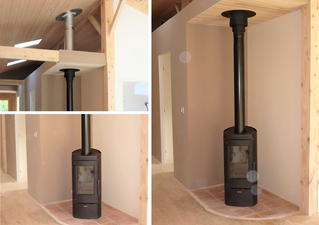 Tubage dans maison bois pour poele à bosi existant de marque Deville -Haute Garonne (31)