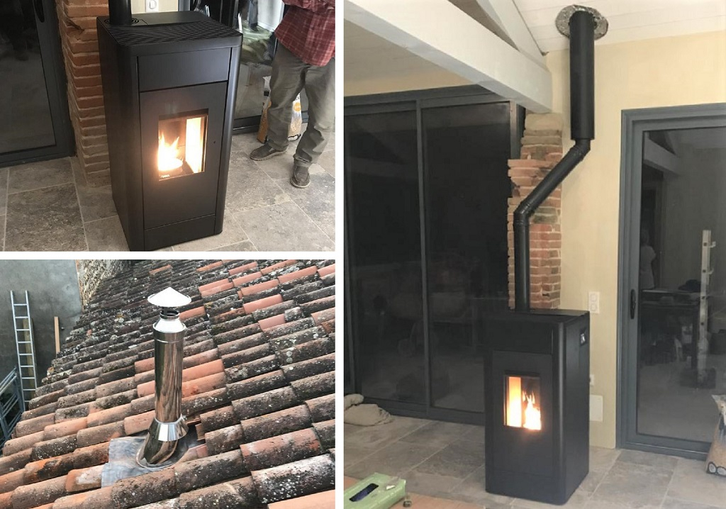 INSTALLATION POELE A GRANULES RIKA