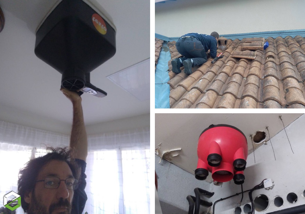 Remplacement d'une ventilation VMC groupe et gaine de ventilaiton abimée/coupée