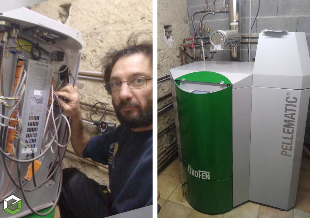 Dépannage chaudière Okofen à granulé de bois modèle pellematic