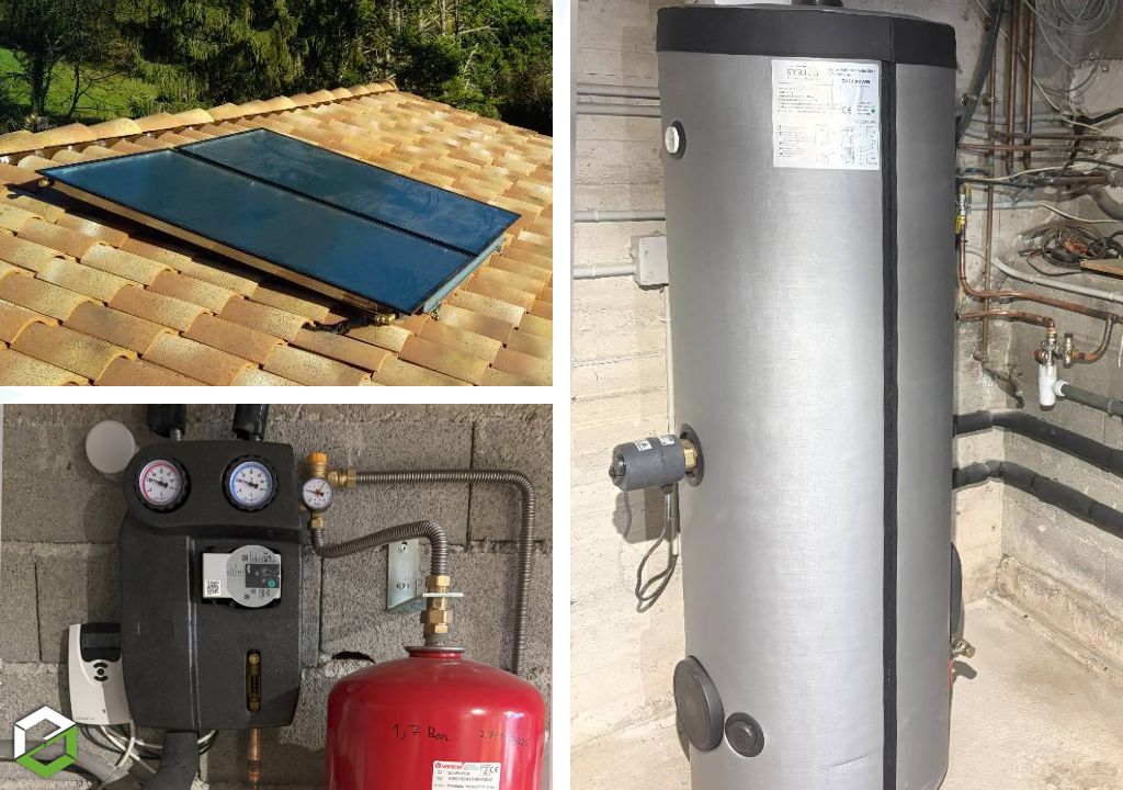 Installation chauffe eau solaire & chaudière bois bûche GUNTAMATIC dans le cadre d'une rénovation globale-Haute Garonne (31)