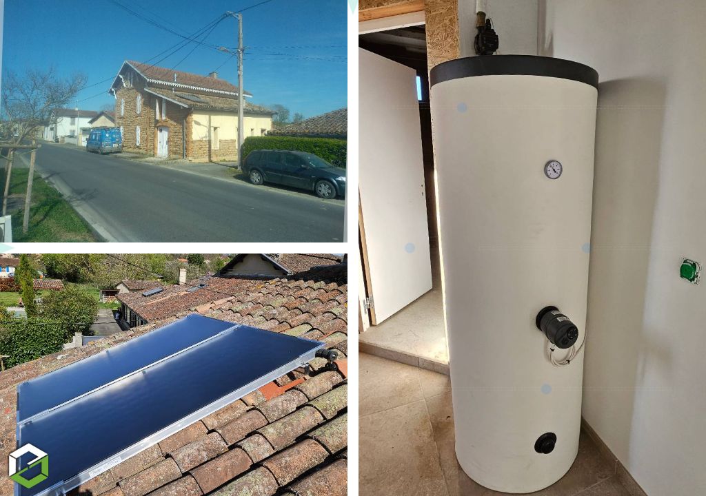 Installation d'un chauffe eau solaire français (CESI) : l'énergie solaire pour l'eau chaude sanitaire c'est possible