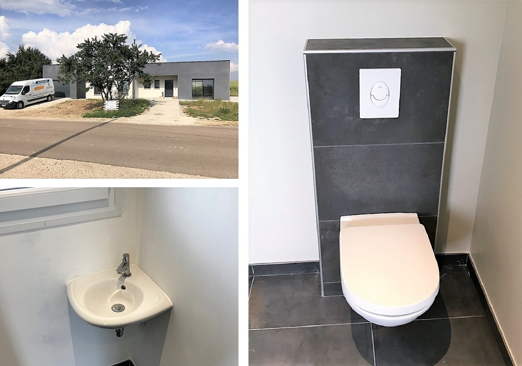 BIGEARD EURL : Installation d’un WC suspendu et d’un mini lavabo d’angle