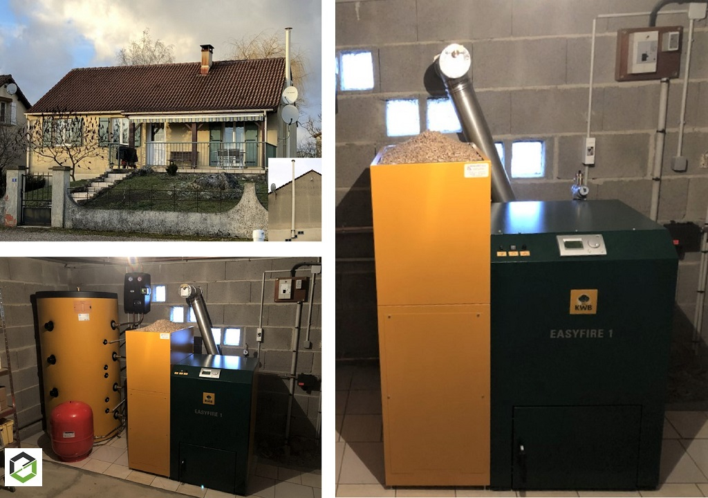 BIGEARD EURL : Installation d'une chaudière à granulés de bois KWB par un artisan chauffagiste certifgié RGE QualiBois