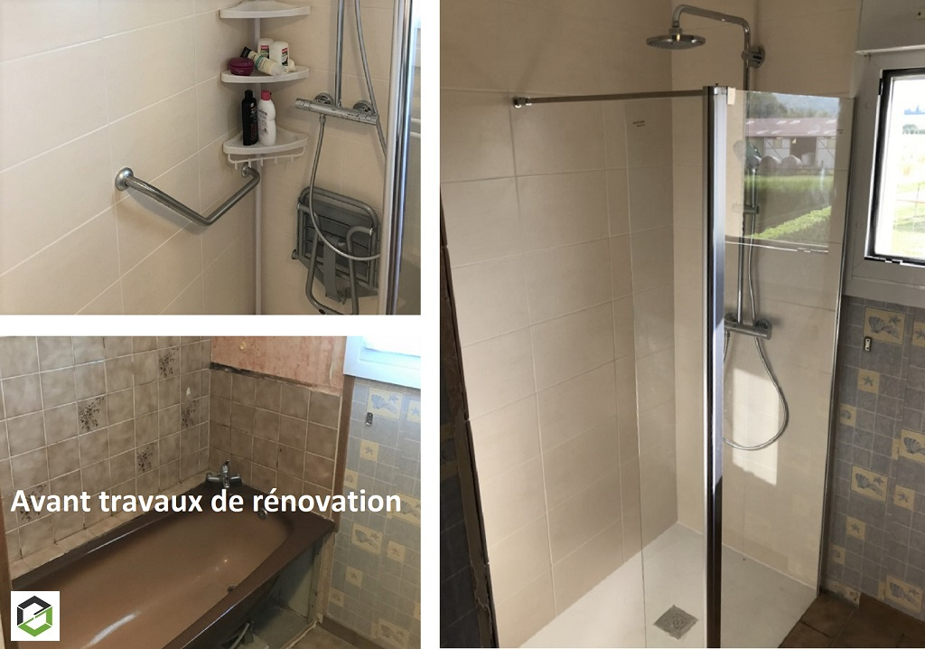 BIGEARD EURL : Rénovation complète d'une salle de bain pour personne à mobilité réduite (PMR)