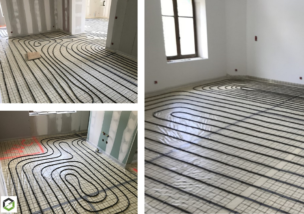 BIGEARD EURL : Pose d'un plancher chauffant pour le chauffage par le sol dans une maison neuve par un artisan chauffagiste RGE