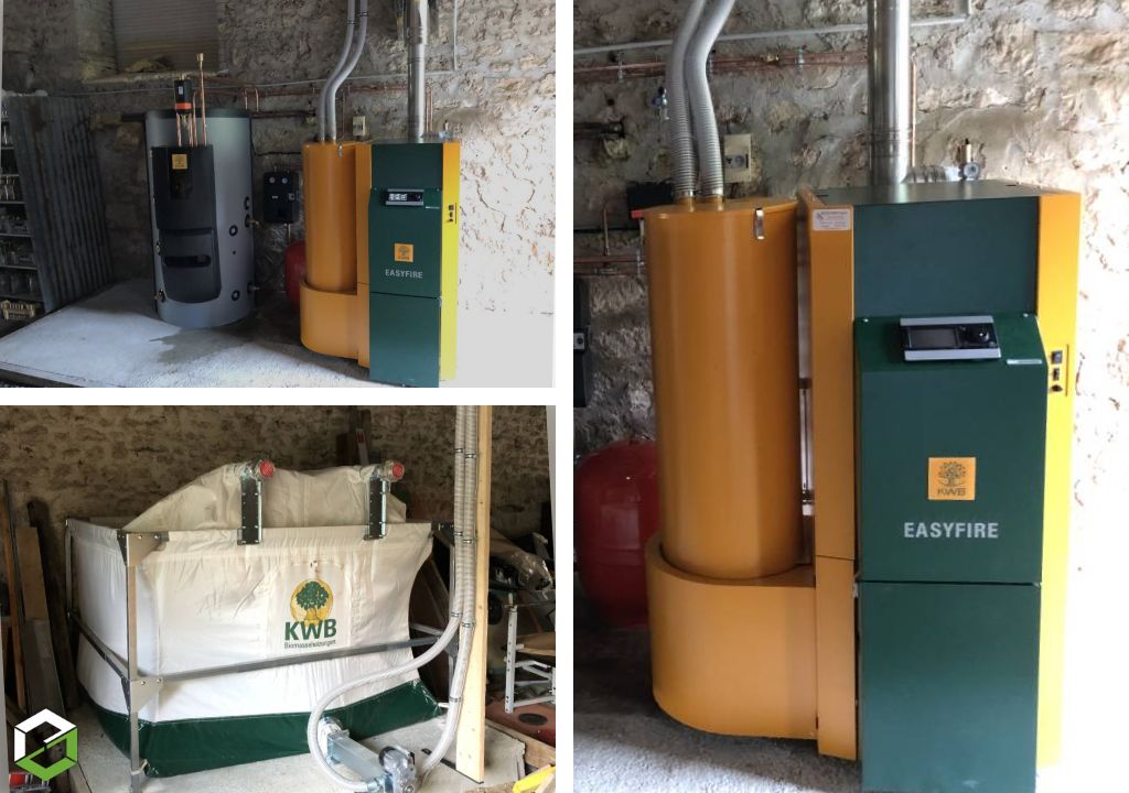 Remplacement d'une chaudière fioul par l'installation d’une chaudière à granulés KWB Easyfire 2 