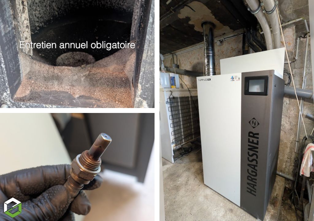 nettoyage d’une chaudière à granulés de bois hargassner