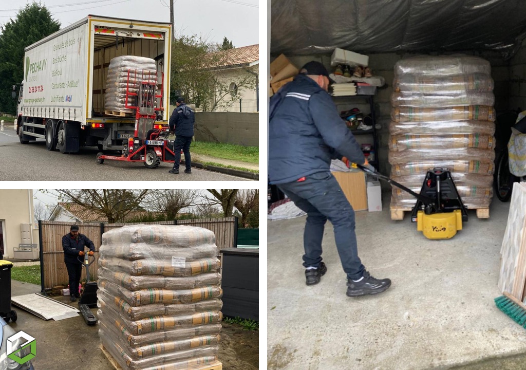 Palette de pellets Hà Lègne Orange : livraison après installation d'un appareil de chauffage par Capitaine Flamme-Gironde (33)