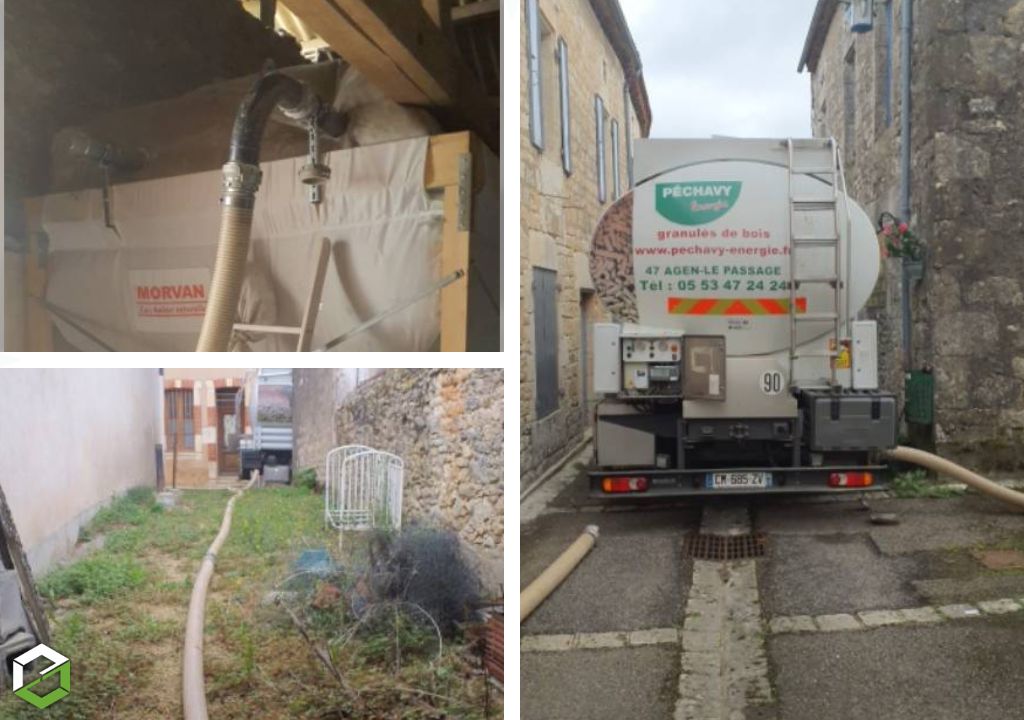 Livraison granulés de bois vrac adaptée aux contraintes rurales à Sérignac dans le Lot 