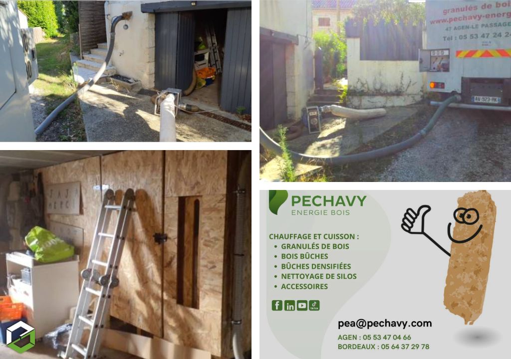 Ventes de granulés de bois en vrac par Péchavy Énergie Bois : livraison de 2 Tonnes de pellets certifiés DIN+ et EN+ 