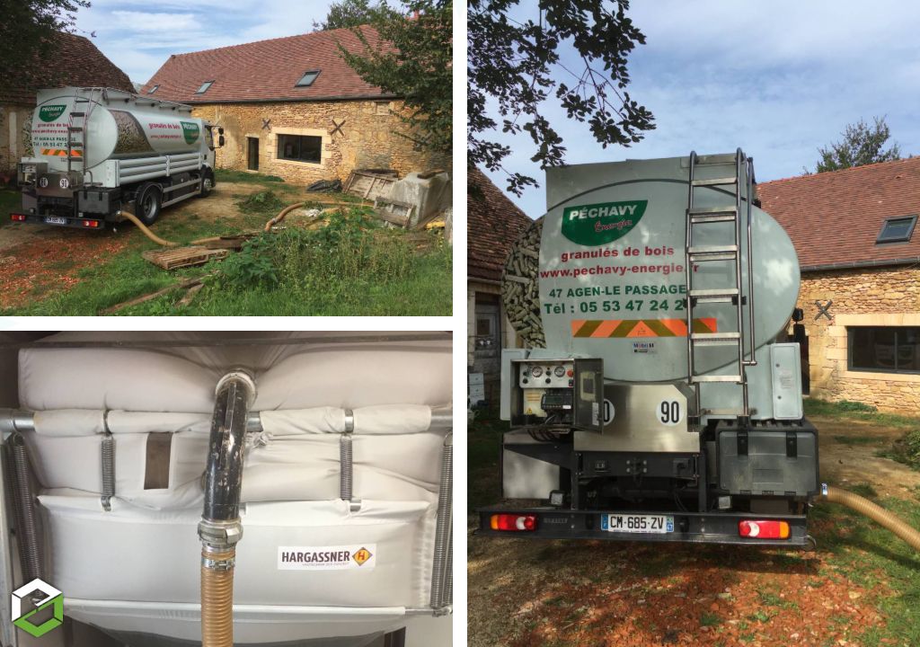 Achat de granulés de bois en vrac certifiés DIN+ et EN+ – Livraison par Péchavy Energie Bois 