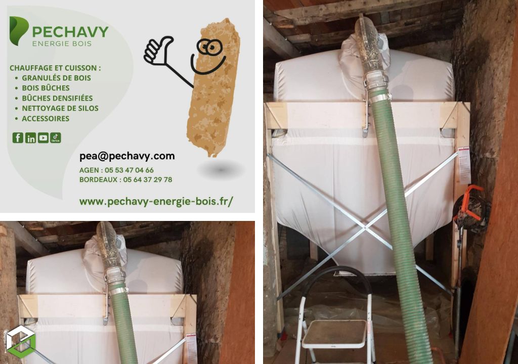 Quel type de granulés de bois acheter pour mon silo textile de stockage Okofen ? Granulés de bois Péchavy pour silo textile Okofen