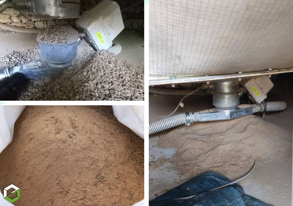 Nettoyage d’un silo de stockage à granulés de bois après un dégât des eaux en Dordogne (24)