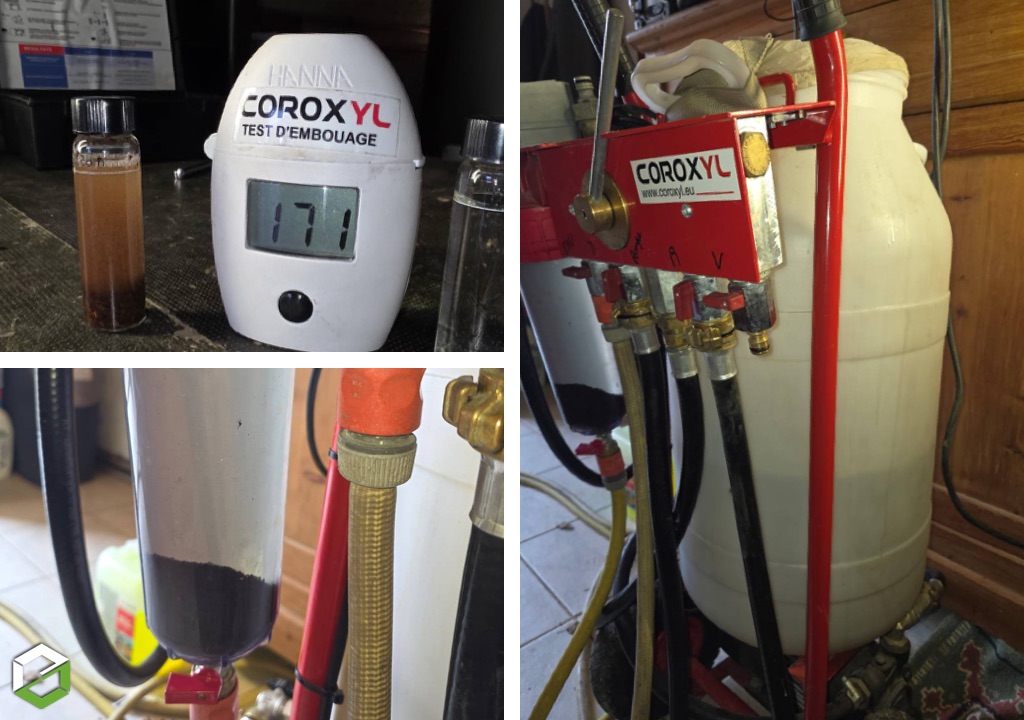 Désembouage complet d'un circuit de chauffage-Lot et Garonne (47)