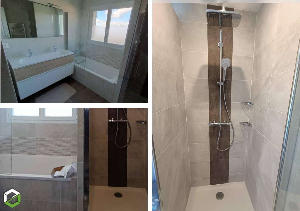 Consultez la chantier : rénovation d'une salle de bains clef en main