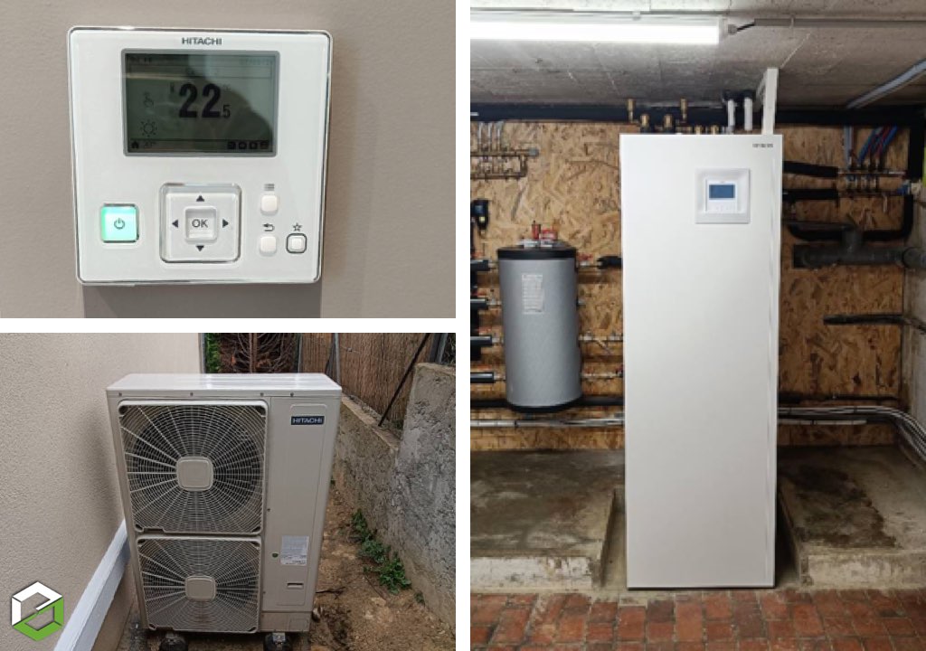 Réalisation d'une installation de chauffage complète avec pompe à chaleur Hitachi