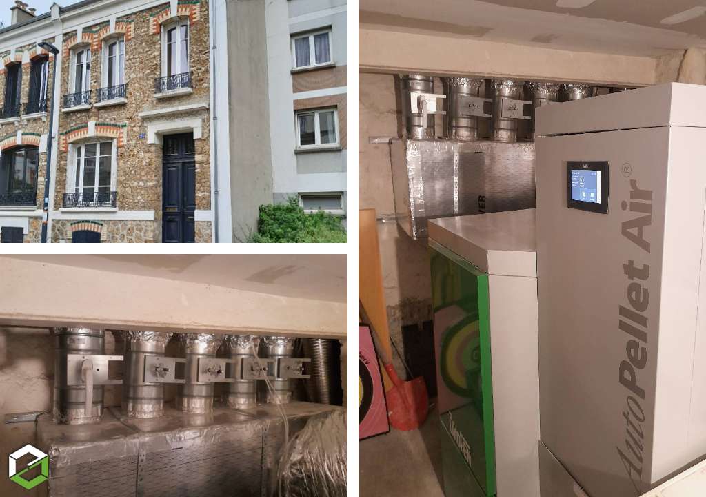 chauffage aux granulés de bois à air pulsé - okofen pellet air