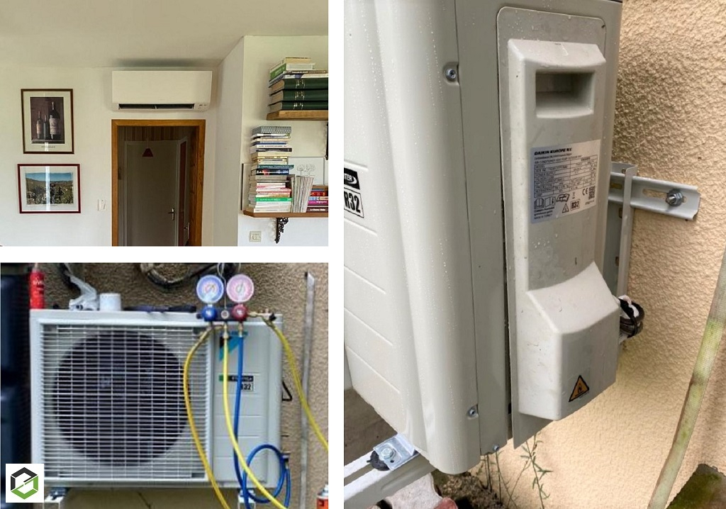 installation d'une pompe à chaleur air/air de marque daikin