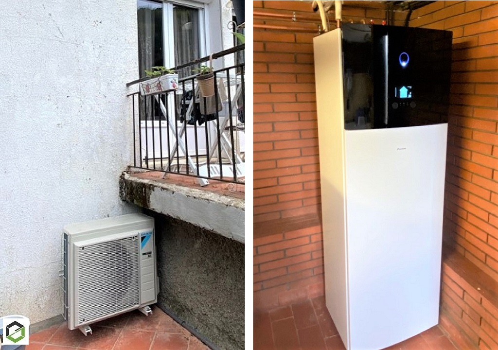Consultez la chantier : installation d'une pompe à chaleur air/eau