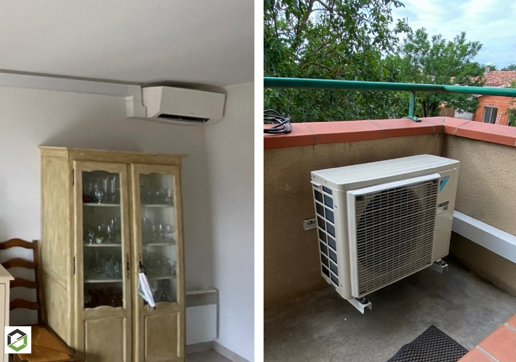 Consultez la chantier : installation d'une climatisation réversible 