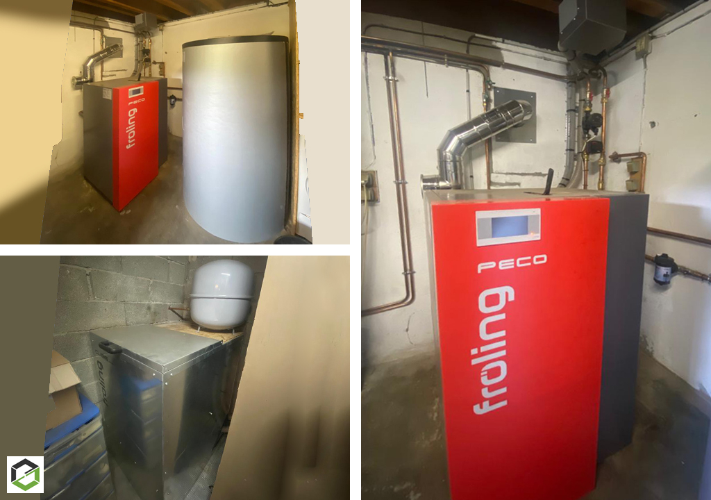 remplacement d'une chaudière fioul par une chaudière pellets froeling peco 15 kw