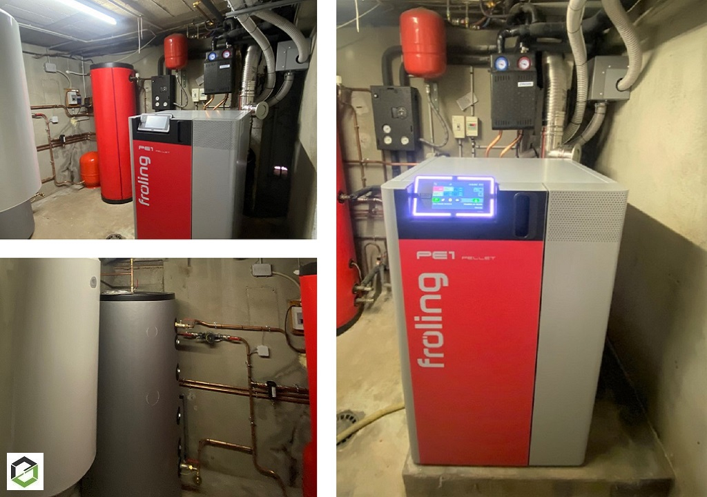 installation d'une chaudière à granulés (pellets) froling pe1 20 kw