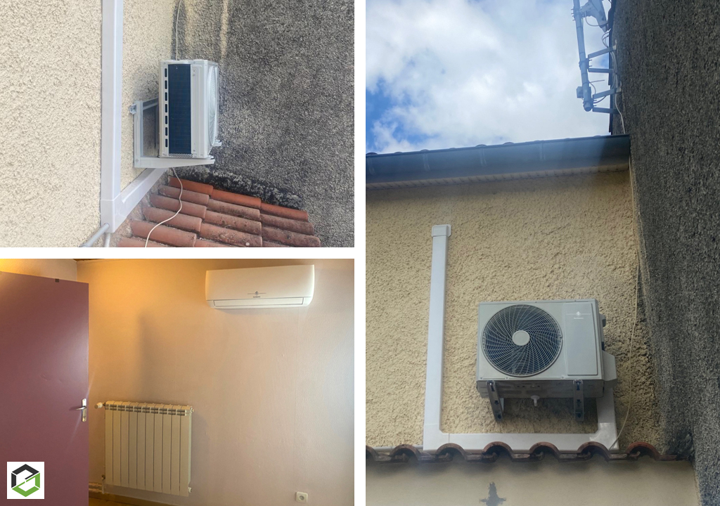 Consultez la chantier : installation d'une pompe à chaleur air/air de marque de dietrich 