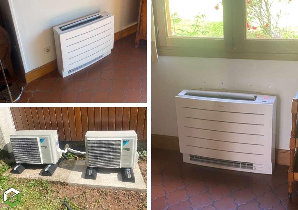 Installation pompe à chaleur AIR/AIR de marque DAIKIN - RGE QUALIPAC
