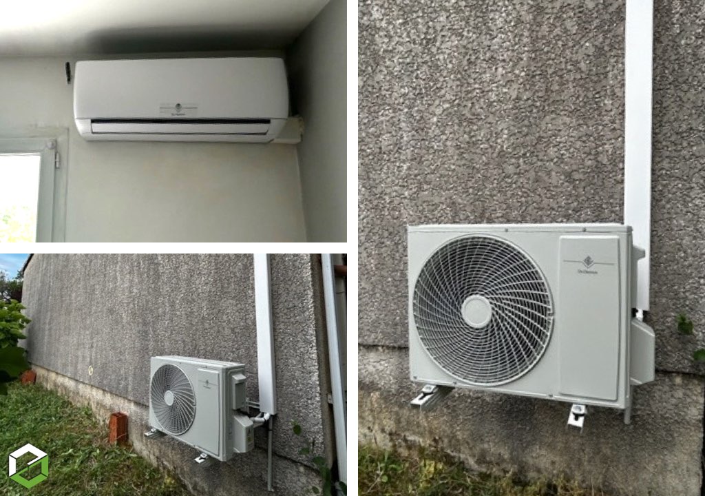 Consultez la chantier : installation pompe à chaleur air / air monos-lit de marque de dietrich 