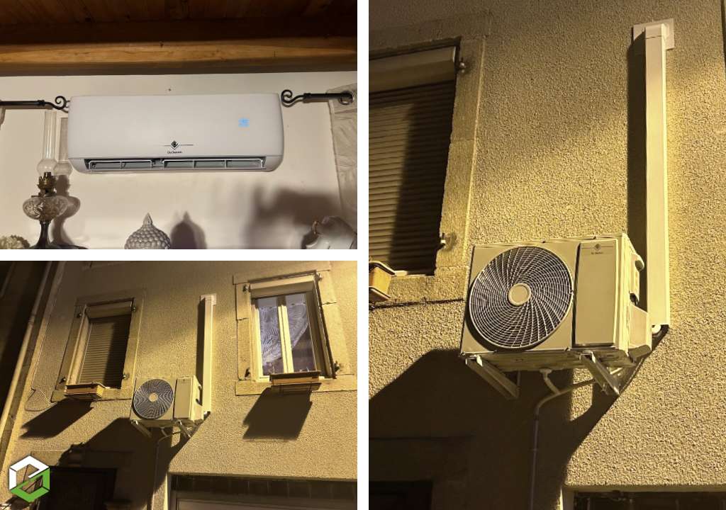 installation d'une pompe à chaleur (pac) air/air monosplit climatiseur de marque de dietrich - entreprise rge