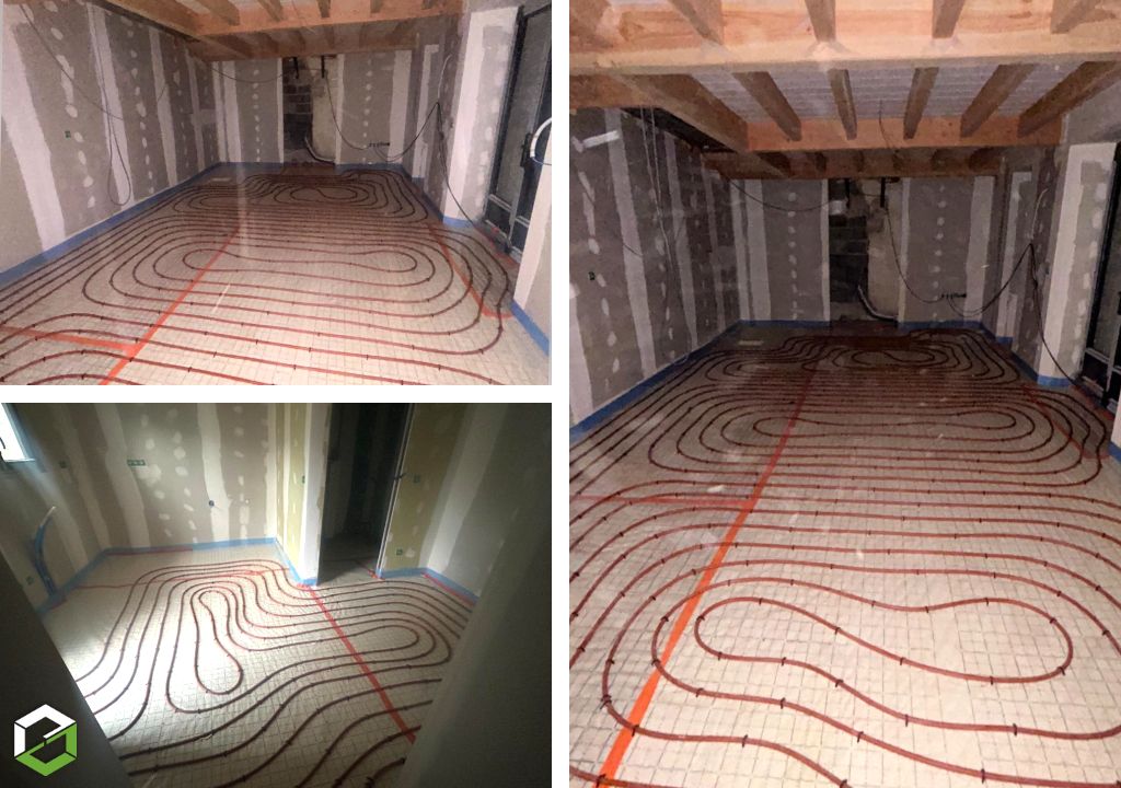 installation d'un plancher chauffant 