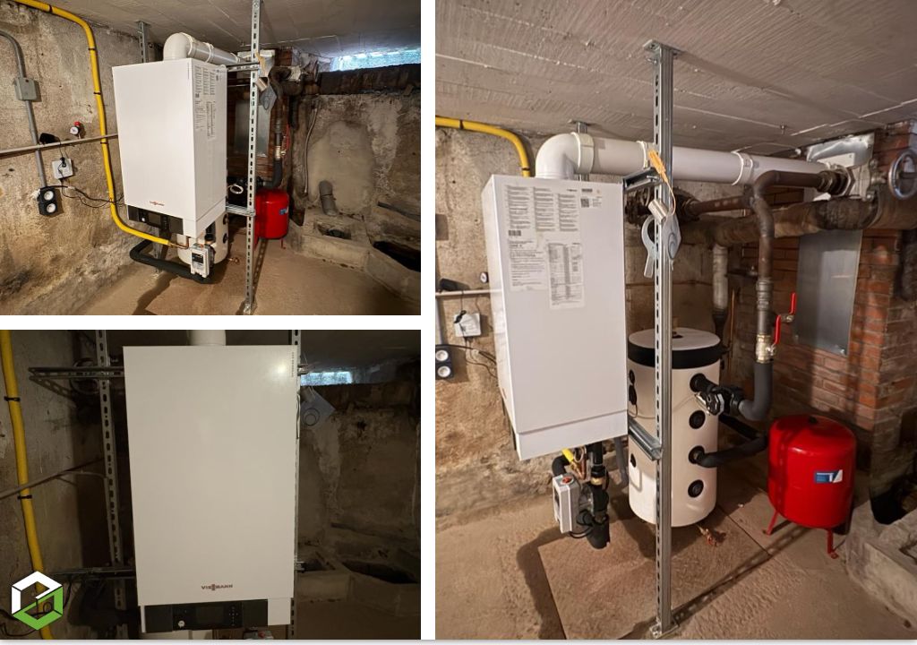 Consultez la chantier : chaudière gaz à condensation haute performance de marque viessman - modèle vitodens 200-w