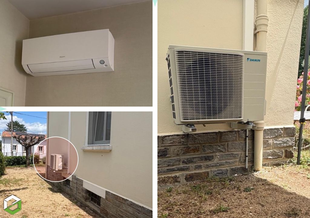 installation d'une pompe à chaleur air/air monosplit murale daikin 2,5 kw