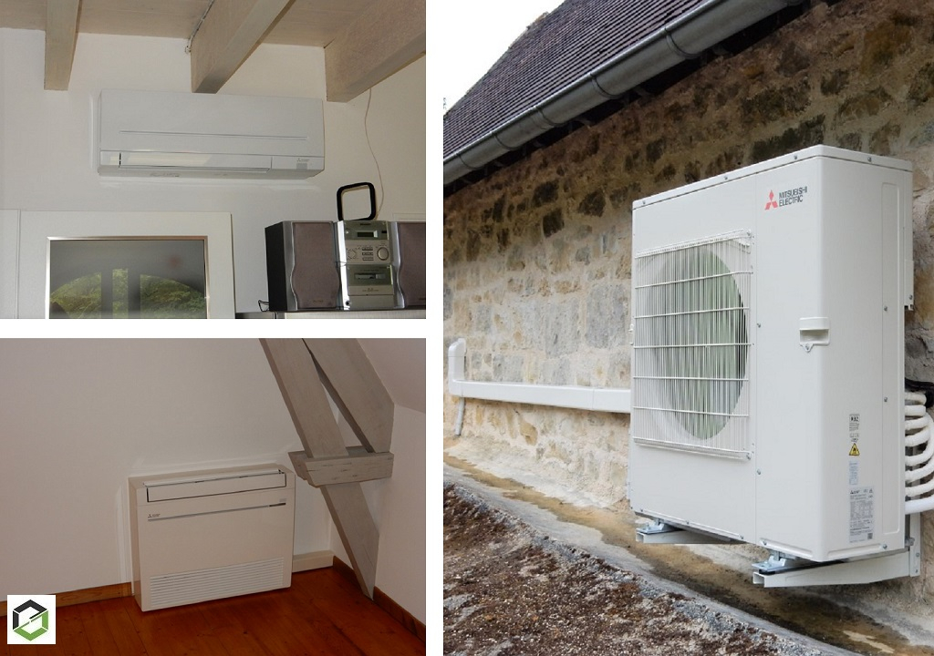 Installation pompe à chaleur air-air Mitsubishi Electric