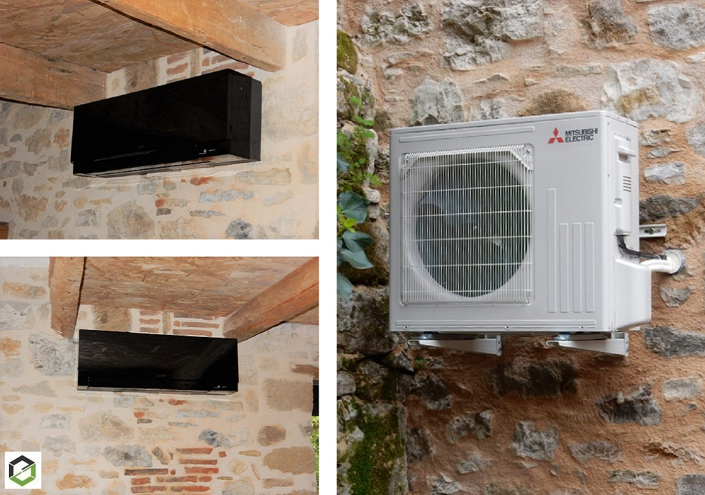 Installation d'une pompe à chaleur air/air Mitsubishi Electric