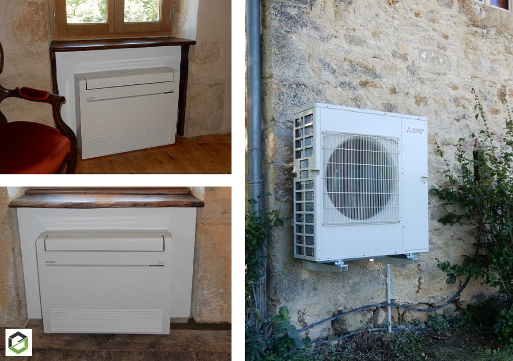 Installation d'une pompe à chaleur air/air Mitsubishi Electric