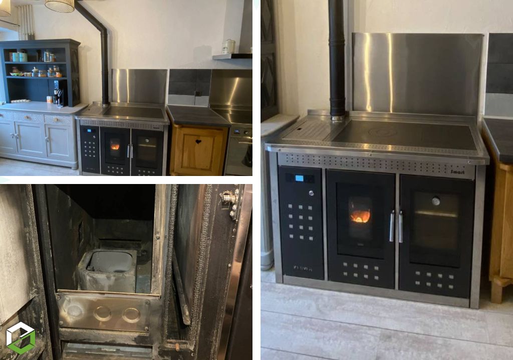 Entretien complet & décrassage d'une cuisinière à granulés Hydro Klover Smart-Isère (38)