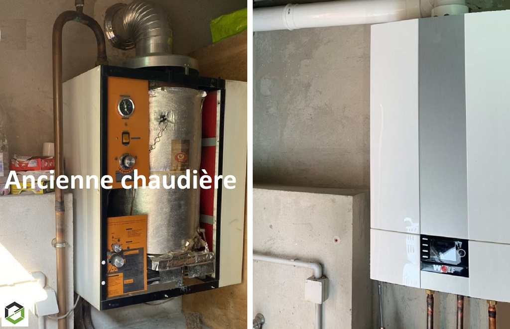 Consultez la chantier : installation chaudière à gaz condensation wolf