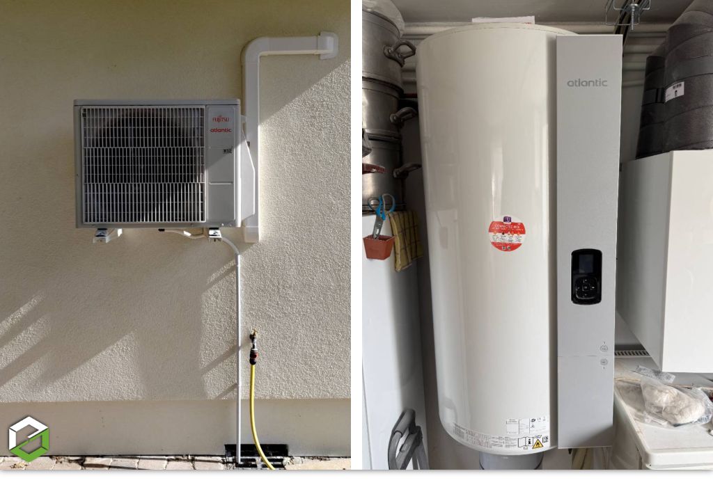 Installation d'un chauffe eau thermodynamique ATLANTIC CALYPSO dans le cadre d'une rénovation thermique globale performante DOREMI