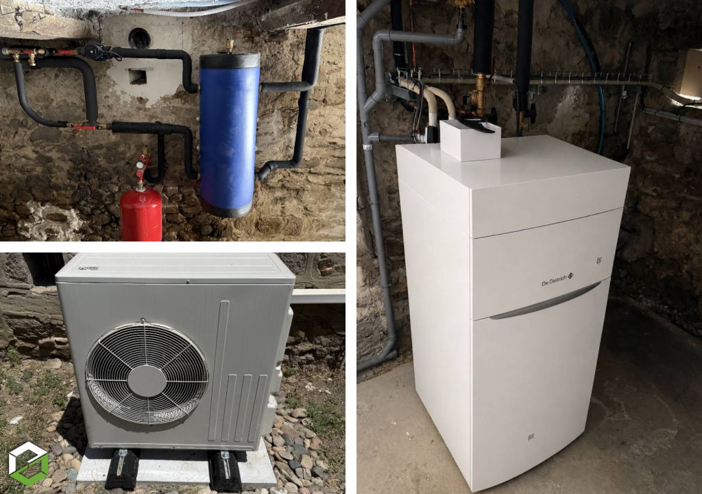 Consultez la chantier : remplacement d'une chaudière fioul par une pompe à chaleur air/eau de dietrich - artisan rge qualipac
