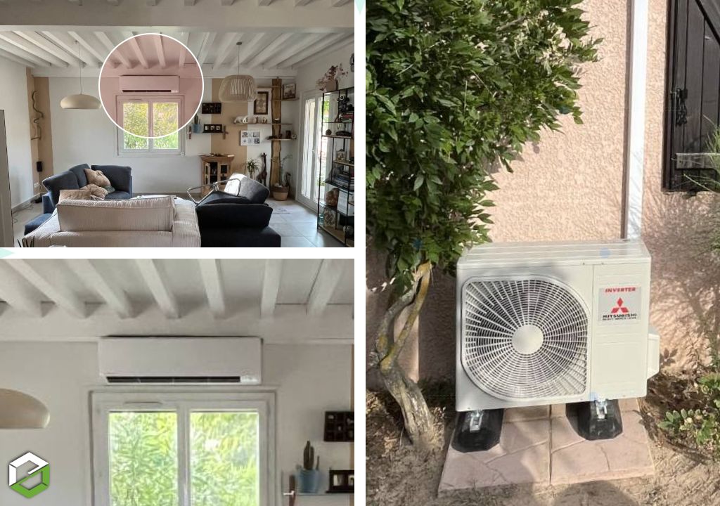 Installation d'une climatisation mono-split Mitsubishi
